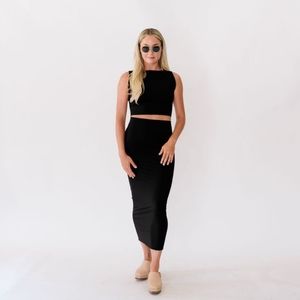 NWOT Epoque Evolution The One Midi Skirt- Black, XS